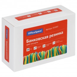 Резинки для денег 100г OfficeSpace, диаметр 60мм, ассорти, коробка