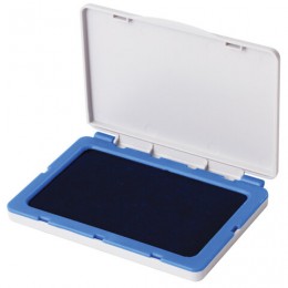 Штемпельная подушка BRAUBERG, 120*90 мм (рабочая поверхность 110*70 мм), синяя краска