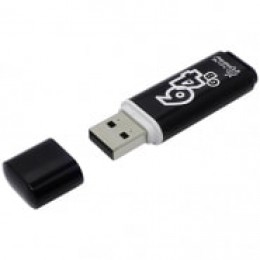 Карта памяти 64Gb Smart Buy 'Glossy' USB 2.0, Flash Drive, черный