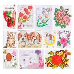 Набор для творчества, вышивка крестиком, 20*29см, схема, канва с рис., метал.игла, нитки, MAZARI