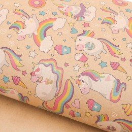 Бумага упаковочная крафтовая «Исполнения желаний», 70*100 см