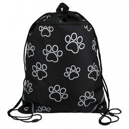 Сумка-мешок для сменной обуви ФЕНИКС+ 'Лапки на черном' 36*48см, полиэстер, сублимационная печать