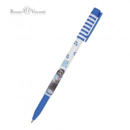 Ручка шариковая 0,5мм синяя Bruno Visconti FunWrite 'Енот-морячок'
