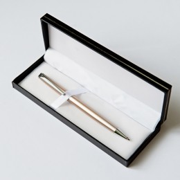 Ручка подарочная шариковая 'Ferra beige', синяя, сталь, поворотный механизм,в подарочной упаковке