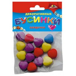 Декоративныке элементы КТС Бусинки 'Сердечки'