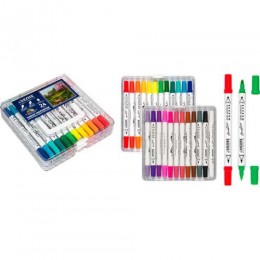 Набор акриловых маркеров 24цв deVENTE 'Classic<br>Pastel' 2-4мм, двусторонние, круглый корпус