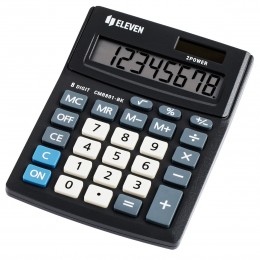 Калькулятор 8 разрядов настольный ELEVEN Business Line CMB801-BK черный,двойное питание,102*137*31мм