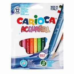 Фломастеры-кисти 12цв CARIOCA 'Aquarell', смываемые