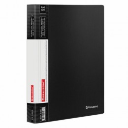 Папка с 60 вкладышами черная BRAUBERG 'Стандарт', 0,8мм