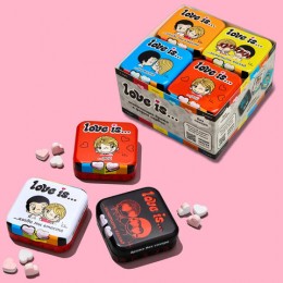 Драже освежающие в форме сердца LOVE IS вкус клубника, 20 г