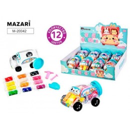 Тесто для лепки 12цв 118гр. MAZARI 'Машинка', 2 формочки