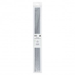 Бумага крепированная серебряная ТРИ СОВЫ 50*250см, 22г/м2