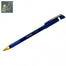 Ручка шариковая 0,7мм синяя BERLINGO 'xGold', игольчатый стержень, грип