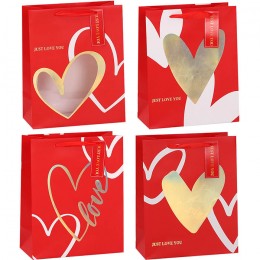 Пакет подарочный 26*32см 'Просто люблю тебя', Mikirei