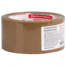 Клейкая лента 50мм*66м коричневая 50мкм BRAUBERG, усиленная, морозостойкая