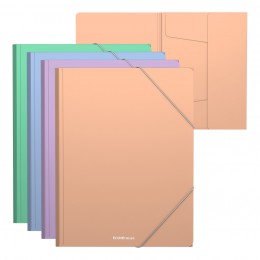 Папка на резинках А4 ассорти ERICH KRAUSE 'Matt Pastel Bloom', до 300 листов, 0,6мм
