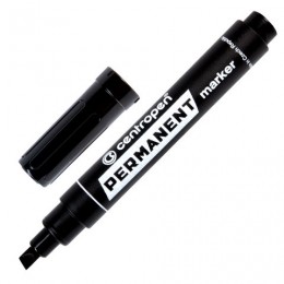 Маркер перманентный черный 1-4,6мм CENTROPEN, скошенный/10/8576