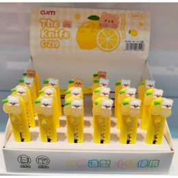 Нож канц. 9мм КОКОС 'Мишка с лимоном', фиксатор