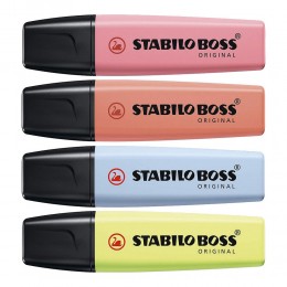 Набор текстмаркеров 4цв STABILO 'Boss Original' PASTEL