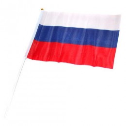 Флаг России 'Триколор' 30*45см, ручка