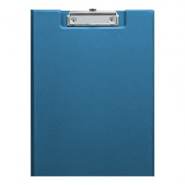 Папка-планшет с прижимом А4 ПВХ синий OfficeSpace, с крышкой