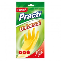 Перчатки резиновые р.L Paclan 'Practi. Universal', желтые