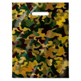 Пакет 30*40см 50мкм 'Хаки', полиэтиленовый с вырубной ручкой