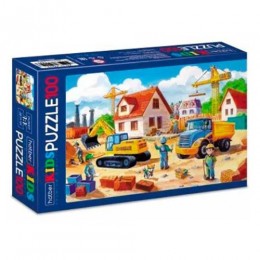 Пазл 100 эл. HATBER 'На стройке' 