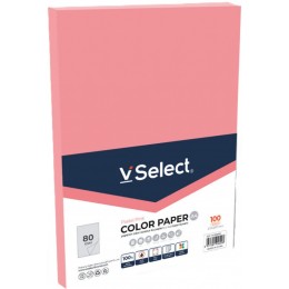 Бумага А4 80г/м2 100л VSelect, розовая