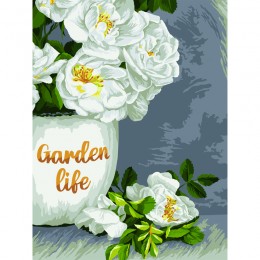 Картина по номерам 'Садовые цветы' ТРИ СОВЫ, 30*40см, с акриловыми красками, картон
