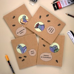 Тетрадь 48л А5 клетка 'Четкий голубь' ЭКСМО