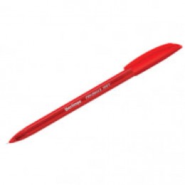 Ручка шариковая 0,7мм красная BERLINGO 'Triangle 100T', трехгран., игольчатый стержень
