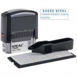 4911/DB TYPO IDEAL Штамп самонаборный 3 строчный 38х14мм.черный, 1касса, Trodat