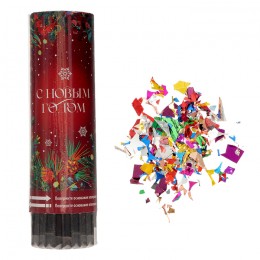 Хлопушка пружинная поворотная 'С Новым Годом' 15см