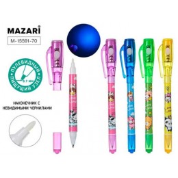 Ручка-шпион MAZARI 'Пиши-Стирай' синяя 0,7мм, пластик.корпус