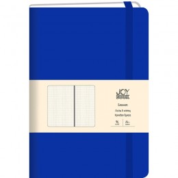 Бизнес-блокнот А4- 96л клетка 'Joy Book. Синее озеро' ЭКСМО, иск.кожа, на резинке