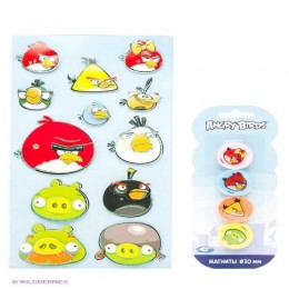 Набор 'Angry Birds'. Состав: набор наклеек, набор магнитов