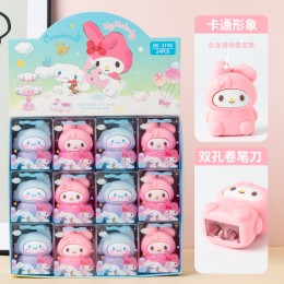 Точилка прорезиненная 'Yuguigou' Kimira, фигурная, 2 отверстия, ассорти