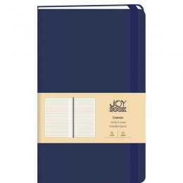 Бизнес-блокнот А5 96л линия 'Joy Book. Синий деним' ЭКСМО, иск.кожа, на резинке