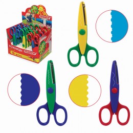 Ножницы фигурные 13,5см ПИФАГОР, детские, ассорти