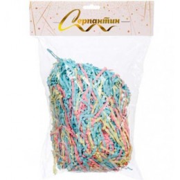 Бумажный наполнитель для упаковки подарков цвет 'Радуга' 50гр