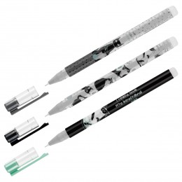 Ручка пиши-стирай гелевая 0,5мм синяя MESHU 'Кошачий узел', корпус ассорти