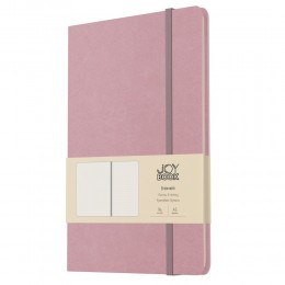 Бизнес-блокнот А5 96л в точку 'Joy Book. Розовая вуаль' ЭКСМО, иск.кожа, на резинке