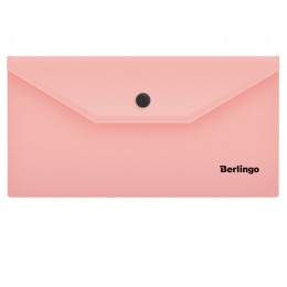 Папка-конверт на кнопке С6 фламинго, 'Instinct' 180мкм BERLINGO