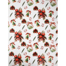 Бумага упаковочная 70*100см 'Украшения' глянцевая