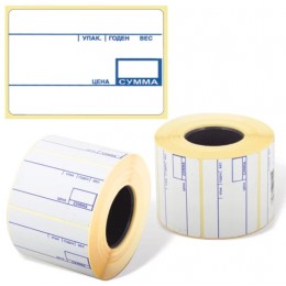 Ценник термо 58*40мм 700шт белый ТермоЭко, для термопринтера и весов,с препринтом,светостойк.до 2мес