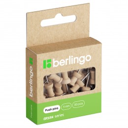 Кнопки-гвоздики 30шт деревянные, силовые BERLINGO 'Green Series'