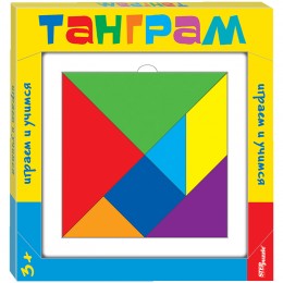 Игра-головоломка Step Puzzle 'Танграм', дерево, 7 цветов, от 3-х лет, картонная коробка