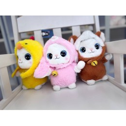 Игрушка мягкая 'Кот в капюшоне', 18см, плюш, ассорти