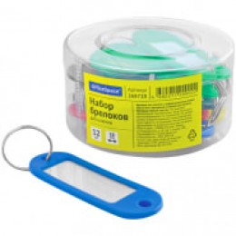 Брелок для ключей OfficeSpace, 58мм, набор 12шт., ассорти